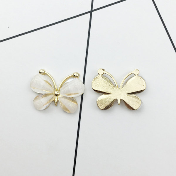 10st/ set harts Hantverk Butterfly flatback Scrapbooking för fon Beige