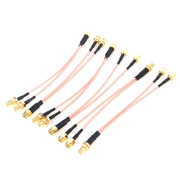 SMA till 2X SMA Hane Hona Y-typ Splitter Combiner Jumper Cable C