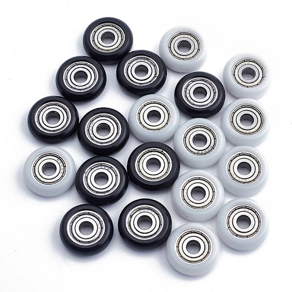 10st 625ZZ POM-lager passiva runda rullhjul 5x21,5x7mm Black