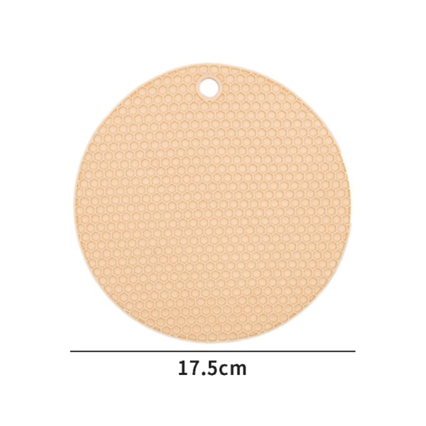 Värmebeständig matta Cup glasunderlägg Halkfri grythållare Bordsplats L Beige