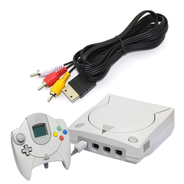 1,8M komposit AV o Video TV Adapterkabel för SEGA Dreamcast R