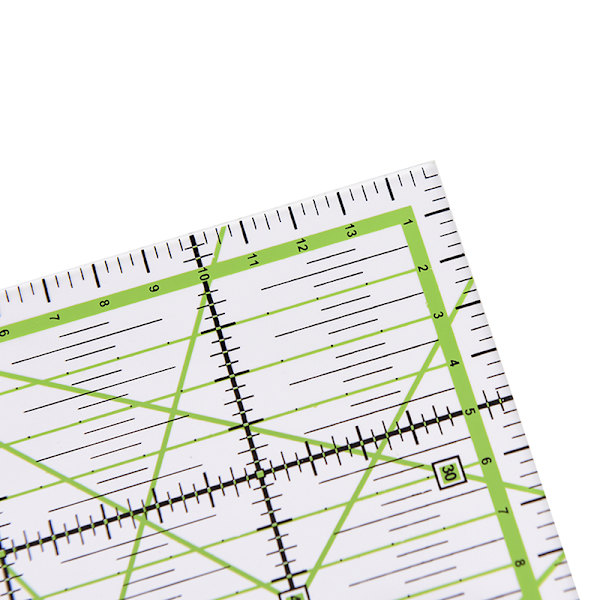 15*15cm Transparent quiltningssömnad lapptäckslinjal t