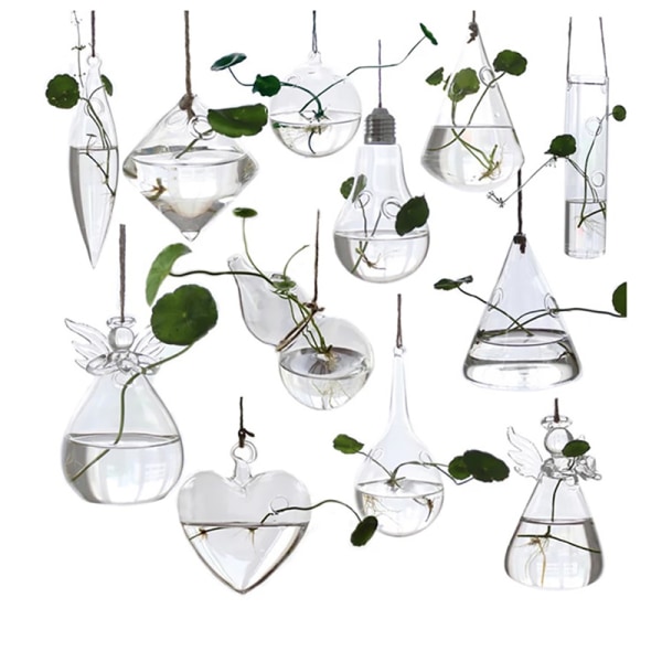 Home ers Klart glas Blomma hängande vas Ball Terrarium Contai 04