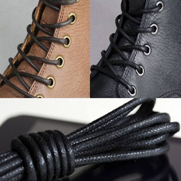 Vaxade runda skosnören Skosnören Skosnören Läder Brogues Multi Black