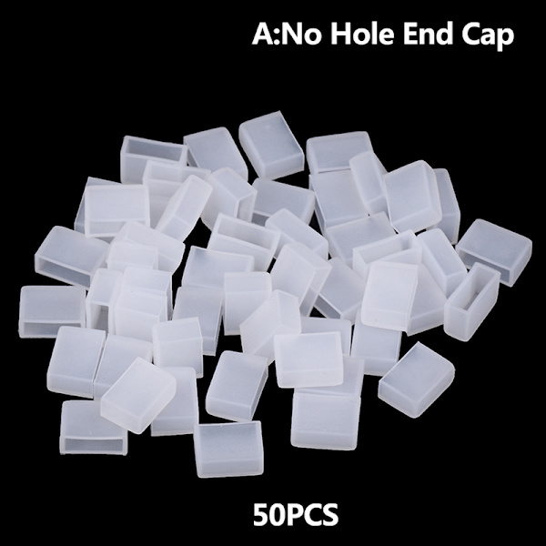 50 ST Neon Strip 6x12MM End Cap LED Connector Vattentät LED St A