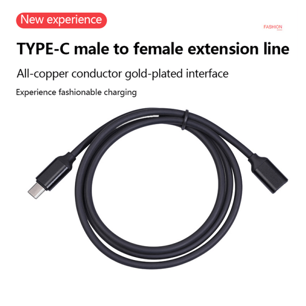 Typ-C hane till hona förlängningskabel 3A 60W USB C typ-c hane A1