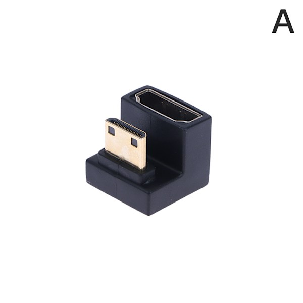 360 graders vinklad U-formad L-omvandlare Mini HD Hane till HDMI Ada A