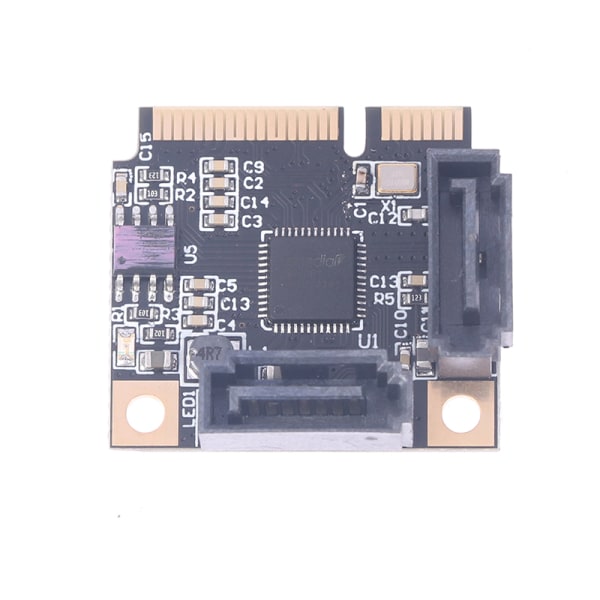 H1111Z Tilläggskort Mini PCI-E PCI Express till 2 Portar SATA 3.0