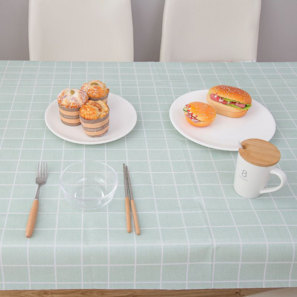 Rectangula Grid Printed Duk Vattentät Oljetätt Kök Coffee 90*137cm