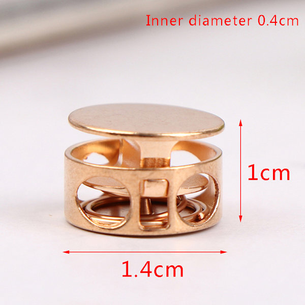 10 st Sladdlåsklämma Toggle Clip Stopper Spännen för Paracord Gold