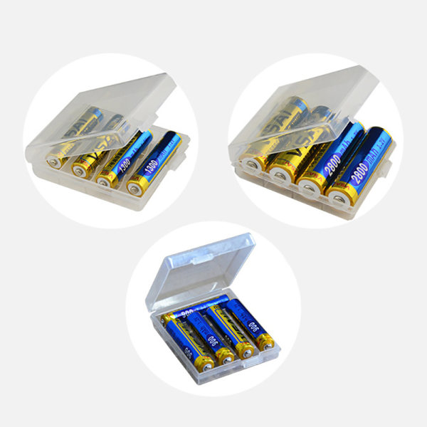 AAA/AA till C/D batterikombination batteriförvaringsbox Adapter C White 1pcs