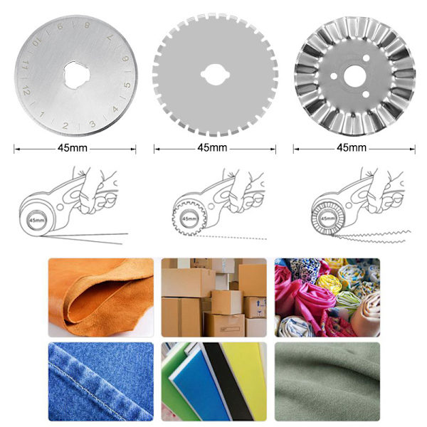 45 mm Patchwork rullhjulstyg Läderpapper Tyg C Orange