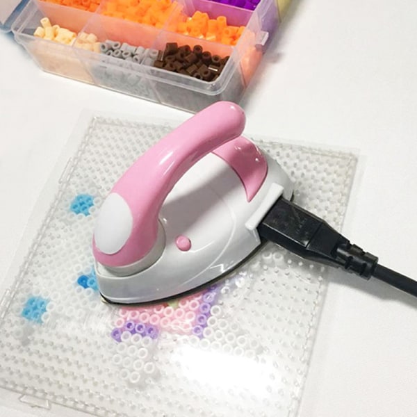 Mini Craft elektriskt strykjärn Bärbar Handy Heat Press DIY Pink EU Plug