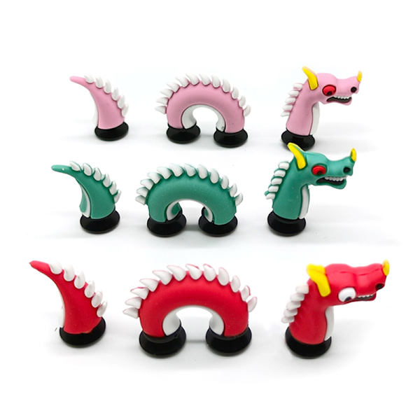 1Set Parodi Cartoon Kina Dragon Skospänne DIY Skotillbehör A3