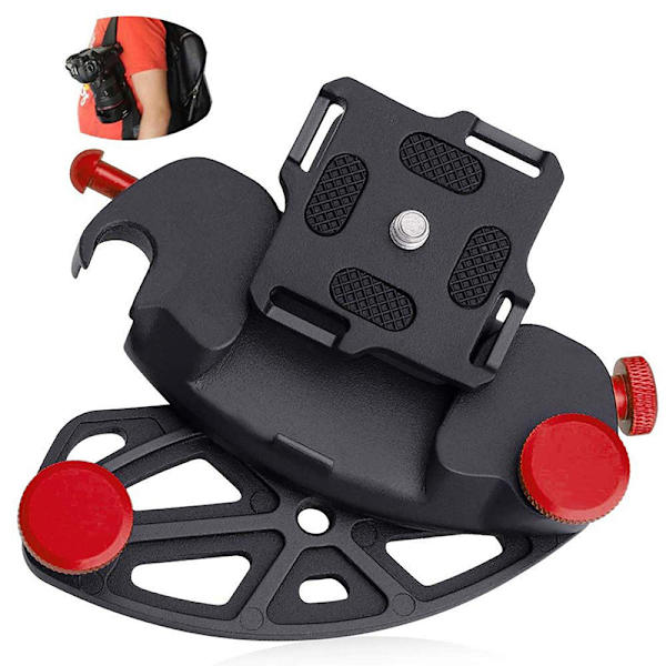 Metall Quick Release Kamera Midjebälte Spänne Knappfäste sliver
