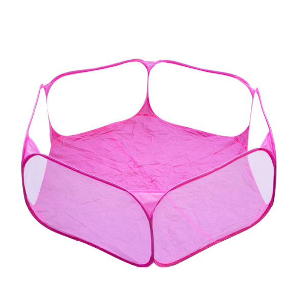Portabel liten husdjursbur Transparent igelkottshamstertält Playp Pink