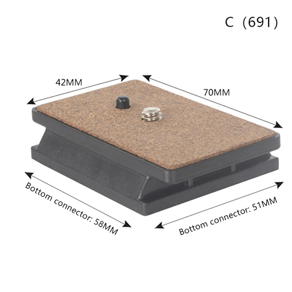Kameraplatta Snabbkopplingsplatta Universal stativplatta Monopod C