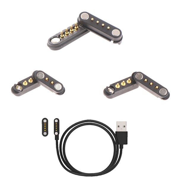 1 par magnetisk Pogo-stiftkontakt 2P 3P 4P 2,5 mm fjäderbelastad 2P