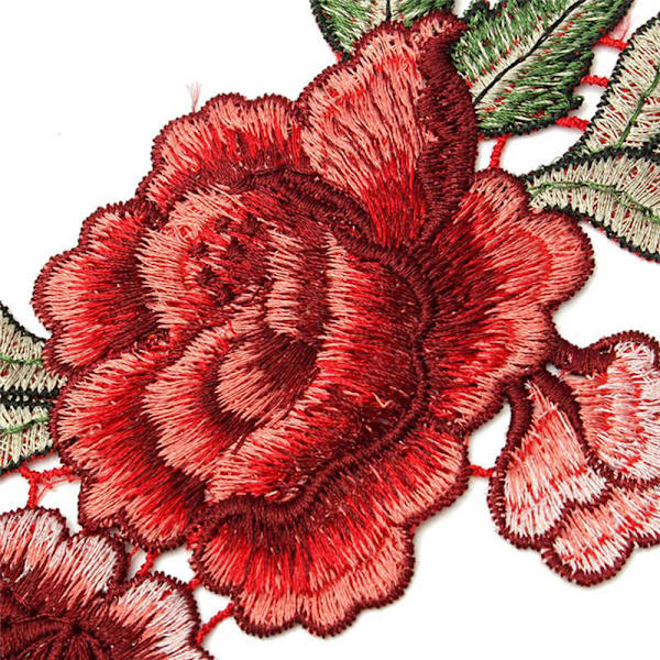 2st/ set Rose Blommor Patch Blommor broderade applikationslappar