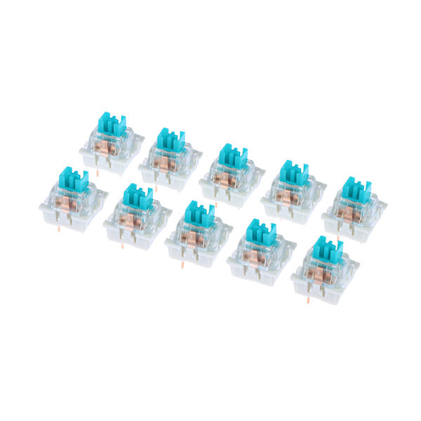 10st Dammtät Switch för Mekaniskt tangentbord Axis Taktil MX Lake blue