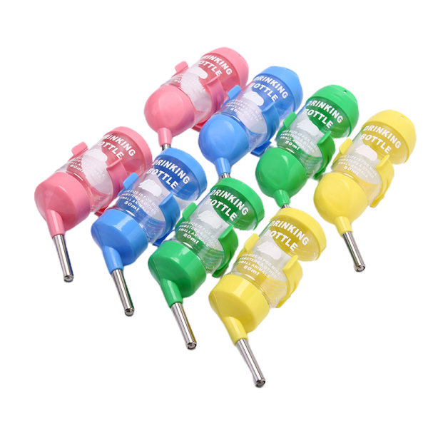 80ml Plast Hamster Drinker Vattenflaska Dispenser Hängande husdjur color random