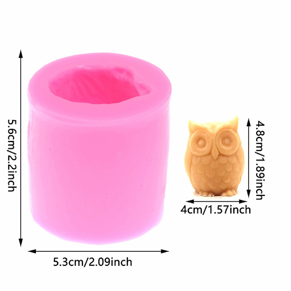 Owl Candle Form för ljustillverkning DIY handgjorda molds P