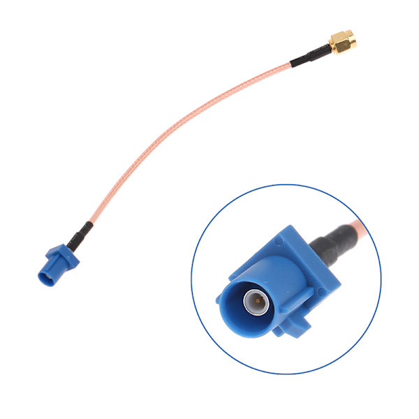 Fakra C Adapterkontakt till SMA Hane GPS-antennförlängningskabel RG