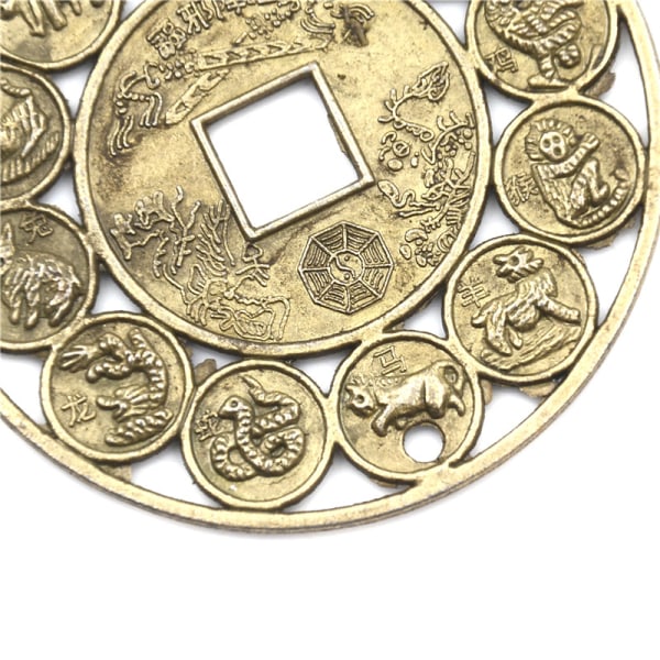 Lycka till Lucky Zodiac Feng Shui Coin Lycka till Prosperous Pr
