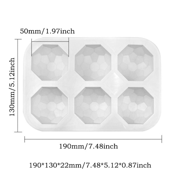3D Gemstone Design Choklad Form DIY Diamond Mousse M