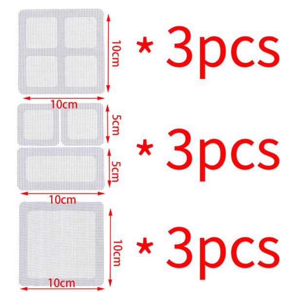 15st Fix Net Window Adhesive Anti Mosquito Fly Insekt Reparation 9pcs