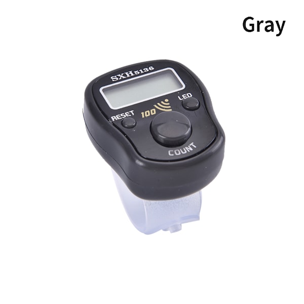 Stitch Marker Rad Hand Tally Finger Counter LCD Electric Digita Gray