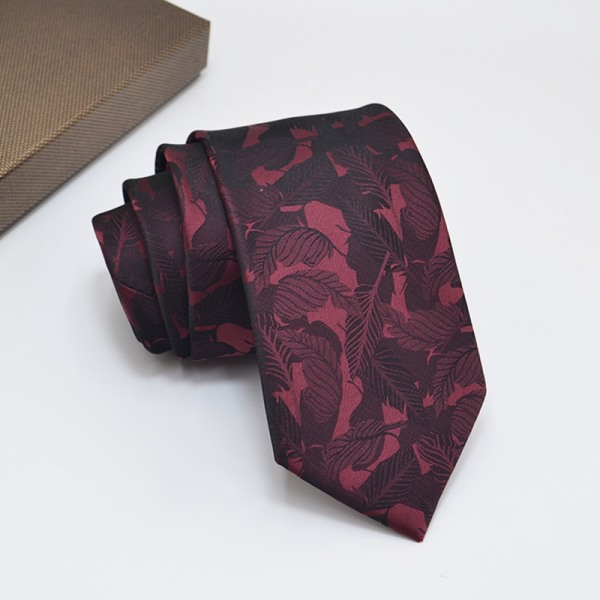 Herrslipsar Jacquard Dot Blommig skjorta kostym Cravat Wedd A21