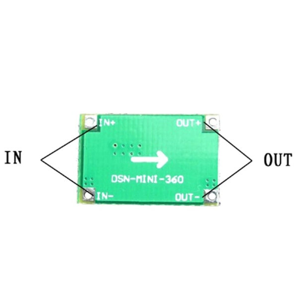 3A Mini DC-DC step down omvandlare voltregulator 5V-23V till 3,3V
