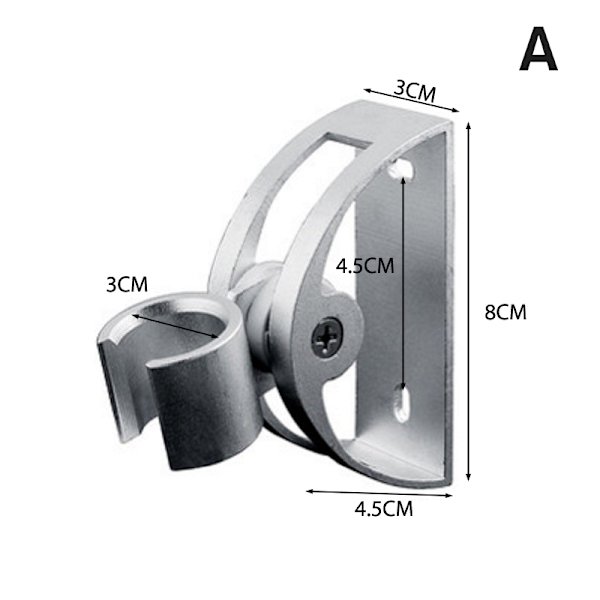 Duschhållare i aluminium Justerbart väggmonterat duschhuvud A