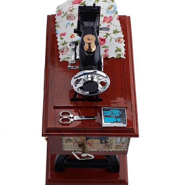 Sy hine Musikdosa Retro sömnad Clockwork Hemhantverk Decora