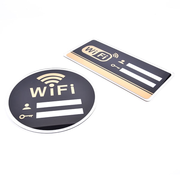 WIFI-skylt 3D Akrylspegel Väggdekal Omskrivbar handstil Rectangle 15×30cm
