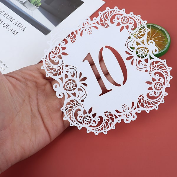10st/ set Bordsnummer 1-10 11-20 Bordsnummerkort för Weddi N2