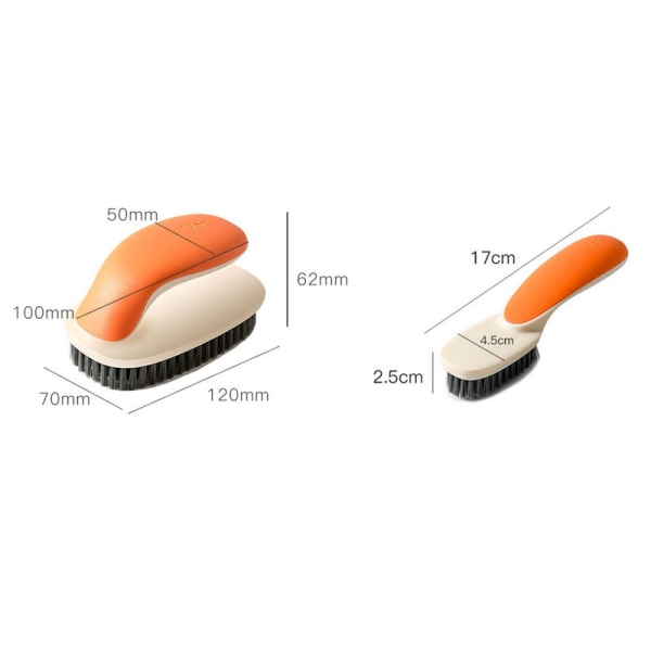 Multifunktionella Skor Borste Sneaker Skor Borstar Rengöringshus shoe brush Orange