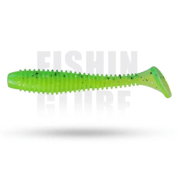 Tråd T-Tail Root Soft Worm Road green 4.4cm