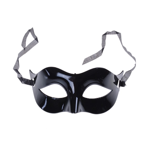 Män Masquerade Ball Mask Ventian Costume Party Eye Mask Fancy Black