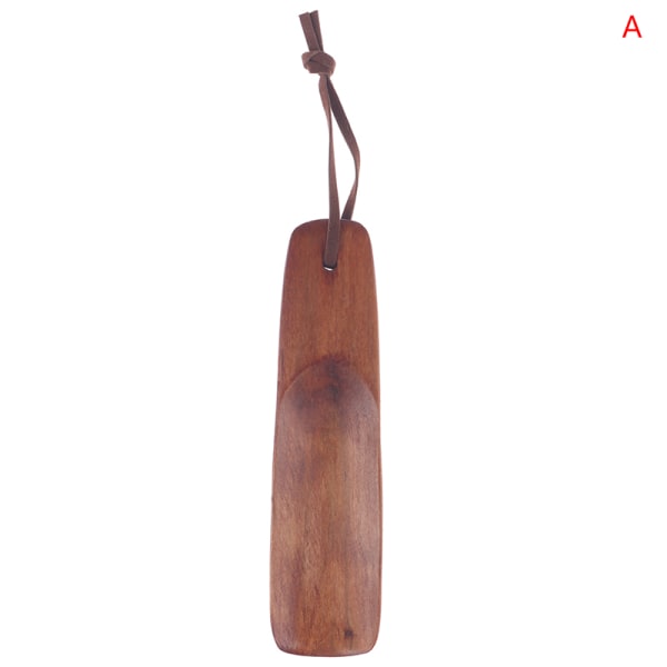 15,5 cm massivt trä skohorn med kort handtag Naturligt träskolyft A