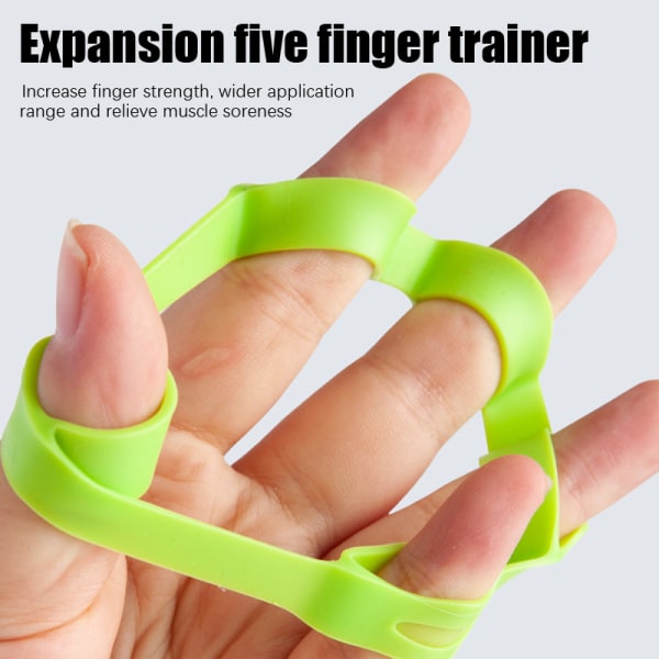 Finger Trainer Five Finger Rehabilitation Training Tension Sili Dark gray