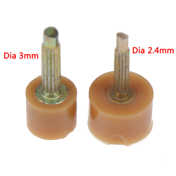 10st Hälreparationsspetsar Pins Skor tips Kranar Dowel Lifts Byt ut Apricot Heel Tip Pin: 2.4mm, Heel Tip: 10mm