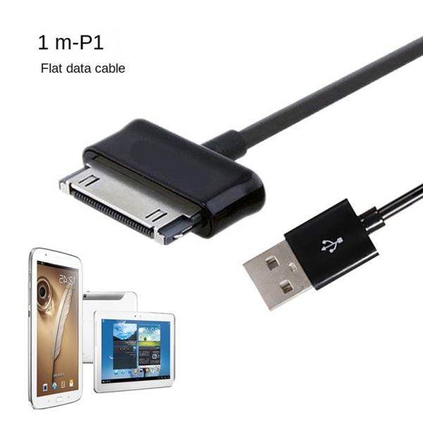 För P1000 USB Sync-datakabelladdare FÖR Galaxy Tab Note 7 10