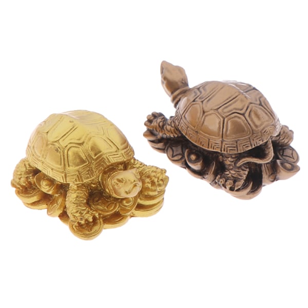 Turtle Resin Ornament Koppar Turtle Ornament Feng Shui Furnis Bronze