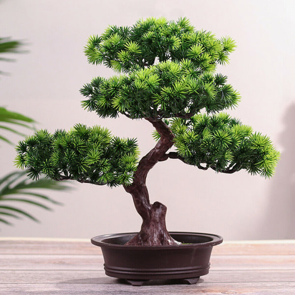 Simulering Naturtrogna DIY Enkel krukprydnad talldekor Dark green B