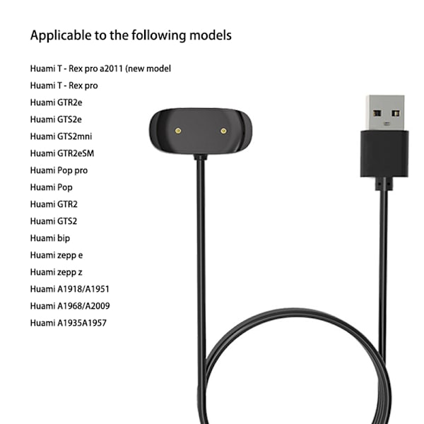 60/100 cm Smart Watch Dock Laddare Adapter USB Laddningskabel Co A2