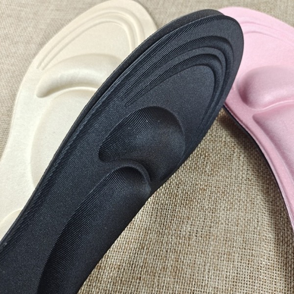 4D Memory Foam Skor Innersula Andas Smärtmassage Fasciit I Black EU 35-40