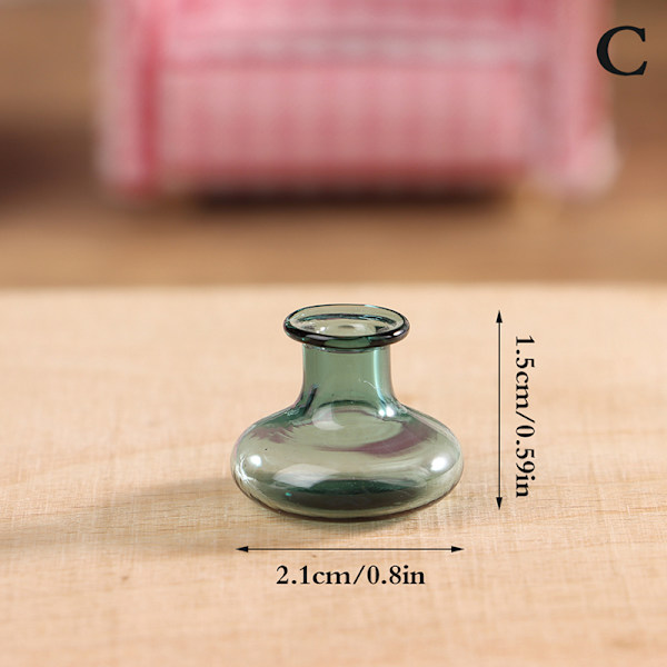 1st 1:12 Dockhus Miniatyrglasvas Blomsterarrangör Förvaring C