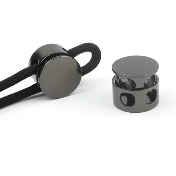 10 st Sladdlåsklämma Toggle Clip Stopper Spännen för Paracord Gray